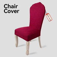 Housse de chaise en polyester jacquard à motif Grande Muraille de style européen, ajustement universel, entièrement enveloppante, anti-poussière, extensible et épaissie