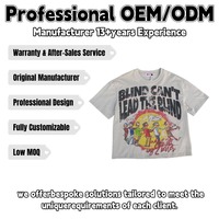Camiseta de Algodón Grueso de 250 GSM para Hombre, Estilo Urbano, Camiseta Básica con Estampado Personalizado