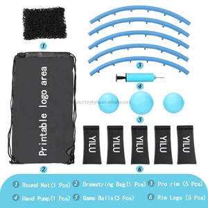 YILU Ensemble de filets ronds de volley-ball Jeu de sport de ballon de plage Filet rond d'extérieur de qualité professionnelle pour la cour, la pelouse et la plage - Product Image 5