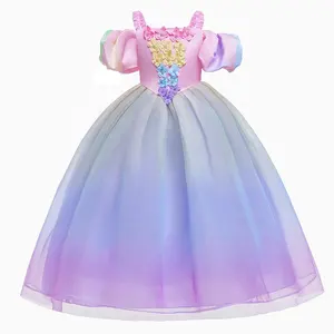 छोटी लड़कियों सौंदर्य ड्रेस अप बच्चों राजकुमारी हेलोवीन कॉस्टयूम पोशाक 2-10 साल