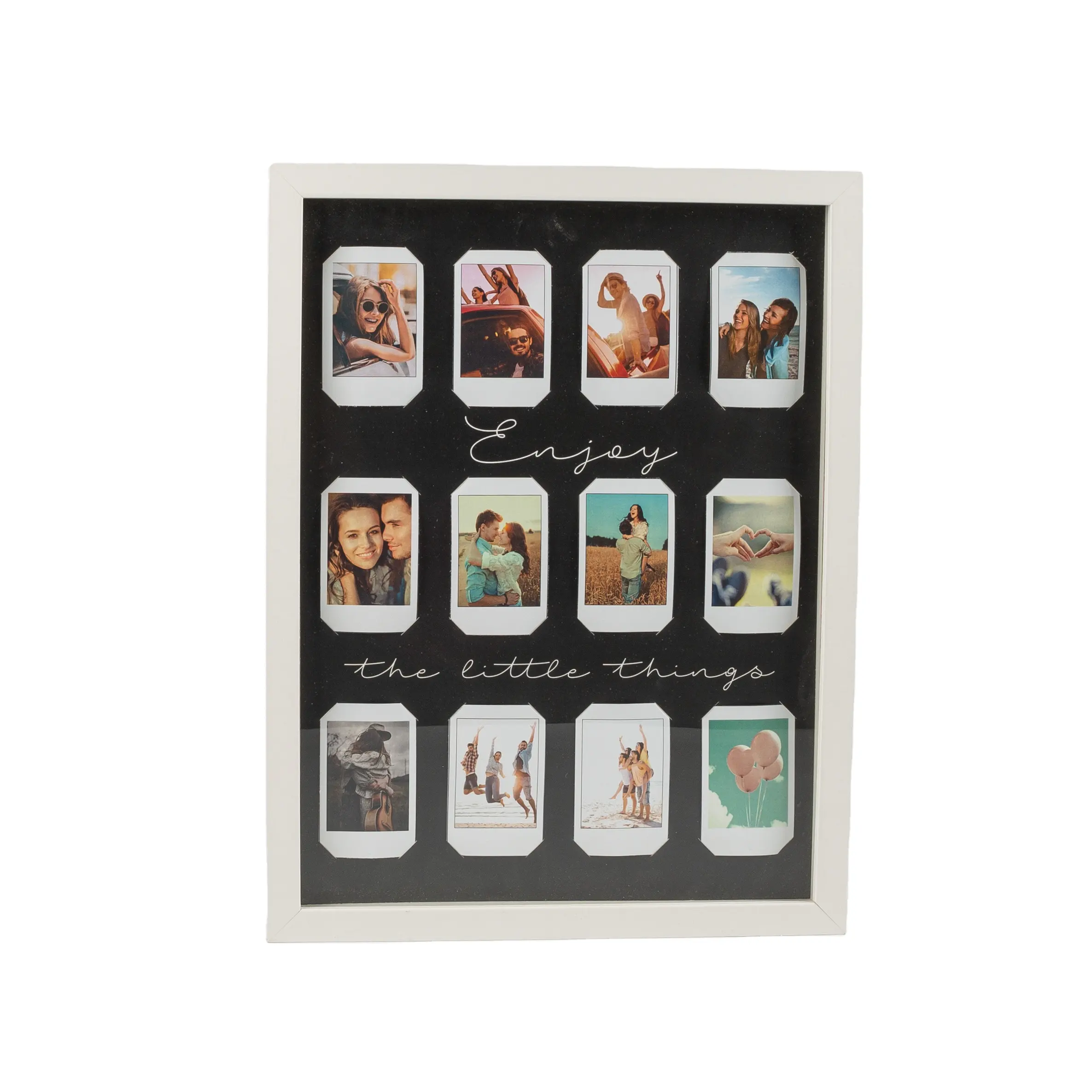 Amazon Hot Sale modern design 12 opening instax photos wall hanging wood collage picture frames