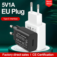 Cargador USB-C de Pared Shenzhen Lvxiangyuan de 5W, Adaptador de 5V 1A para Teléfono Android, Auriculares, Cámara, con Certificación CE, RoHS, ERP y REACH