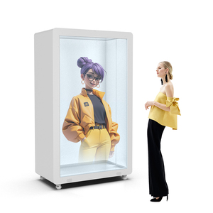 Hushida 3D LCD 65 75 86 inch 4K quảng cáo hiển thị đầy đủ HD trong suốt LCD Holographic Tủ <span class=keywords><strong>wifi</strong></span> trong suốt Showcase hộp - Product Image 3