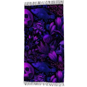 Custom UV Printed 2-in-1 Polyester Shawl/Scarf Soft <strong>Wool</strong> Feel Unique Design Versatile Winter <strong>Wrap</strong> for Parties - Product Image 2