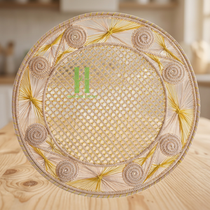 Produits phares : Sets de table en corde de papier, tailles personnalisables, variété de couleurs, pour la décoration de table et la décoration intérieure, en provenance du Vietnam, vente en gros. - Product Image 1