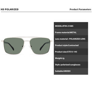 <span class=keywords><strong>2025</strong></span> Custom Logo Metalen Zonnebril Voor Mannen Dubbele Straal Gepolariseerde Zonnebril Uv400 Gouden Frame Tac Lenzen Nieuwe Tinten Oculos De Sol - Product Image 2