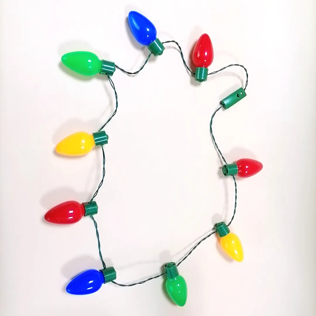 Mejor venta de luz de bombilla led de Navidad collar led parpadeante collar