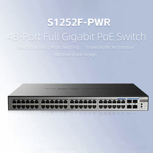 Commutateur Ethernet géré mini H3C S1252F-PWR à 52 ports avec VLAN, SNMP, QoS, capacité 10 Gbit/s, Gigabit PoE - Product Image 1
