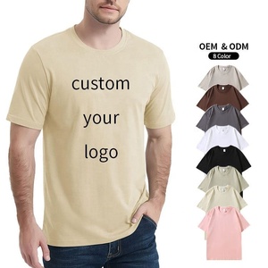100% <b>Combed</b> Cotton Heavy Weight Unisex Short Sleeve Casual T-Shirts Blank Logo Solid Pattern Neck Design Men's Women's Style - Product Image 4