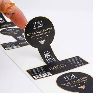 Étiquette de miel personnalisée IFM GOURMET, irrégulière, autocollante, imperméable, résistante à la chaleur, écologique, avec code-barres pour l'emballage alimentaire - Product Image 3