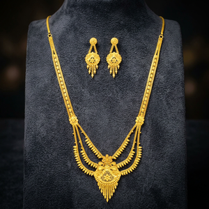 Ensemble de bijoux de mariée Rani Haar de style Dubaï en or rempli de 14K, 18K, 24K, colliers de mode au design traditionnel, vente en gros - Product Image 5