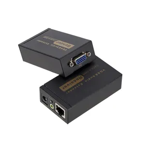Оптовые продажи кабельным ресивером vga-OYEL аудиоприемник vga к utp 100 м cat5/6 кабель VGA удлинитель