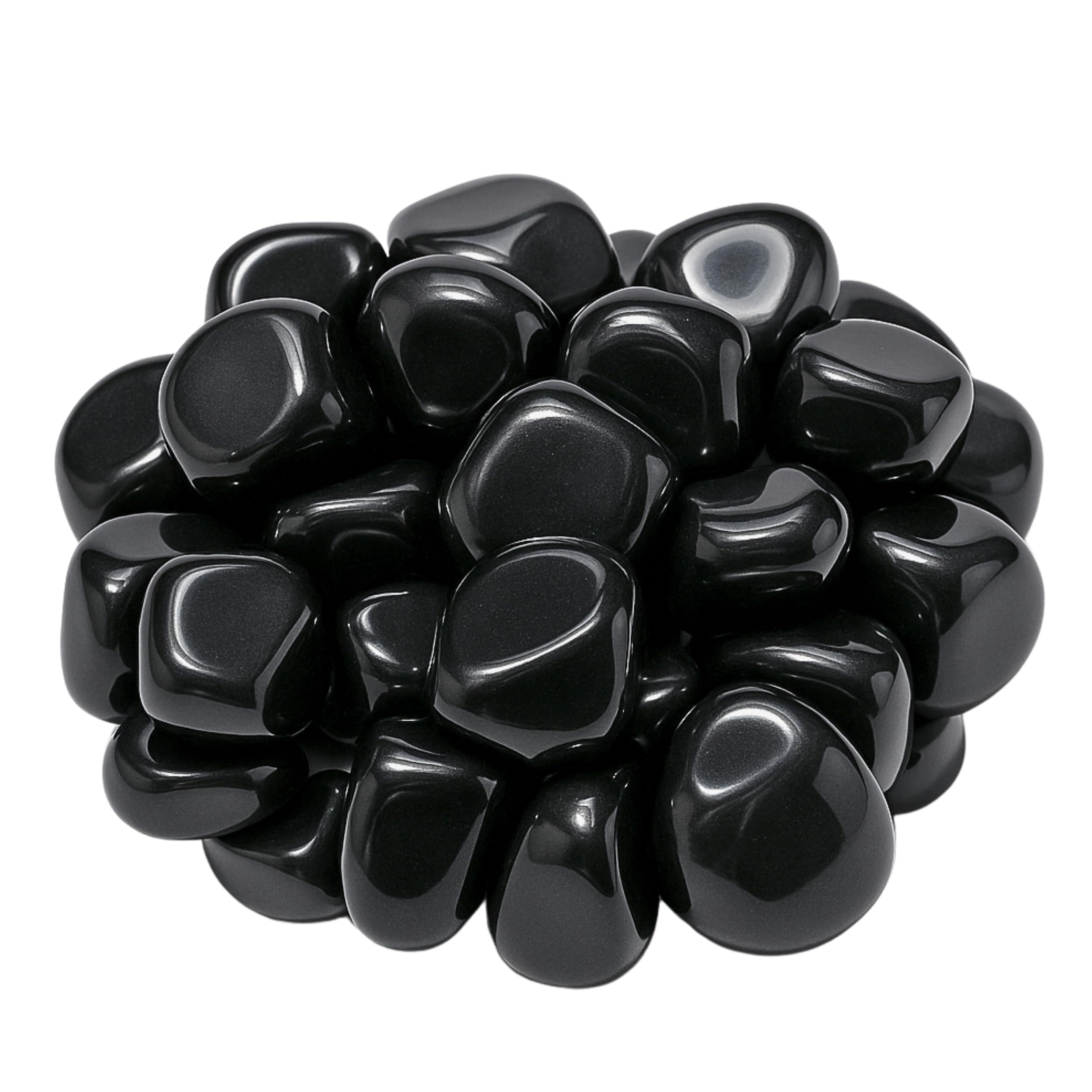 Namzi Piedras De Preocupación De Roca De Obsidiana Negra Para Niños