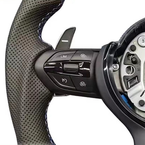 Volante in Pelle per <span class=keywords><strong>BMW</strong></span> Serie 3 5 F10 M5 <span class=keywords><strong>F20</strong></span> <span class=keywords><strong>F30</strong></span> M3 F80 M4 F82 M2 F87 F90 F11 F13 E90 E92 Volante M Performance - Product Image 5
