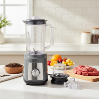 Blender-mixeur de cuisine 3 en 1 en acier inoxydable 1,5 L 850 W avec pot en acier inoxydable, mixeur-presse-agrumes, moulin à épices, 3 vitesses