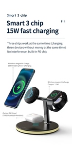 2025 sạc không dây đứng 15W nhanh Trạm Sạc cơ sở điện thoại di động đứng Đồng hồ Tai nghe không dây chargerfor iPhone sạc - Product Image 4