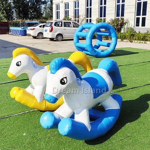 Cheval à Bascule Gonflable Unisexe Motif Dinosaure Jouet à Monter Jeux Amusants et Rebondissants pour Enfants Animaux Sautants - Product Image 3