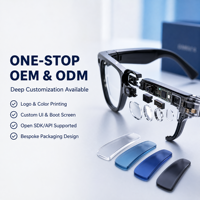 Lunettes Intelligentes AI Grand Modèle Vidéo BT 5.3 Appel Sans Fil Musique Détection de Geste et de Mouvement 15 Jours d'Autonomie