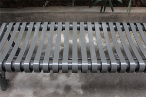 Mobilier d'extérieur Arrêt d'autobus Banc de bar plat en acier sans dossier 3 places Banc en métal pour parc extérieur Banc de jardin public - Product Image 4