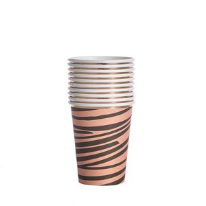 Plato de Papel Desechable con Diseño de Rayas Decorativas para Vajilla de Fiesta de Cumpleaños - Product Image 5