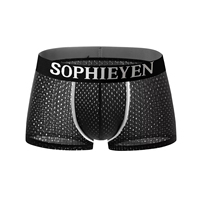 Vente en gros de sous-vêtements respirants pour hommes caleçons élastiques en maille respirante confortable sous-vêtements évacuant l'humidité pour hommes