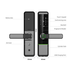 Nhà máy có giá BLE App Keyless khóa cửa ttlocksmart nội thất kỹ thuật số Đầu đọc dấu vân tay đám mây lưu trữ dữ liệu quản lý mật khẩu - Product Image 5