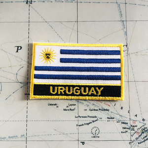 Parches Bordados con la Bandera Nacional de URUGUAY, Insignia en Forma de Escudo y Pin Cuadrado, Juego para Decorar en Brazalete de Tela o Mochila - Product Image 5