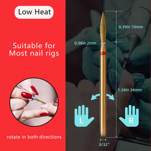 Mèches à ongles coniques pour le nettoyage des cuticules, tête de vernis à ongles en titane diamant russe, accessoires de nettoyage des ongles, peau morte, vente en gros - Product Image 6