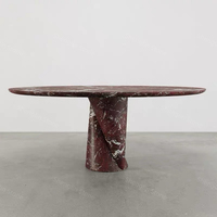 Table basse SHENGLIN Rosso Levanto en marbre rouge naturel pour villa et mobilier de maison