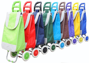 Hot bán hành Lý Giao thông vận tải tay Lift Trọng lượng nhẹ bền siêu thị cắm trại <span class=keywords><strong>2</strong></span> bánh xe Rau mua sắm Xe đẩy Túi giỏ hàng - Product Image 2