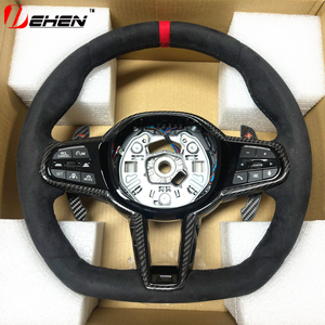 Volant de voiture en fibre de carbone et cuir perforé pour <span class=keywords><strong>Toyota</strong></span> <span class=keywords><strong>Supra</strong></span> GR A90 A91 MKV MK5 <span class=keywords><strong>MK4</strong></span> 2019-2025, volant sport racing - Product Image 1