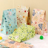 Sacs-cadeaux floraux aquarelle fleurs Goodie sacs pour enfants petit papier avec des autocollants de remerciement pour la fête d'anniversaire de douche de mariage