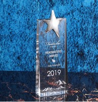 Offre Spéciale : Trophées en Cristal avec Gravure Personnalisée Gratuite, Médailles Étoile à Cinq Branches Or, Argent, Bronze – Récompenses d'Entreprise, Cadeaux d'Affaires