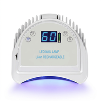 Lampe UV LED sans fil rechargeable pour ongles avec indicateur de batterie, 4 réglages de minuterie, capteur automatique