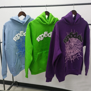 Hoodie Pria 1.1 Spider 100% Katun, Bahan Tebal, Gaya Urban Casual Streetwear, Motif Musim Gugur, Lulus Uji Stock X - Product Image 2