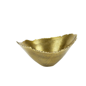 Cuenco decorativo para dulces, cuenco para servir postres de mesa con acabado dorado, cuenco para ensalada de verduras, uso en restaurante doméstico - Product Image 1