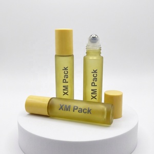 Premium Transparent Glass Cylinder <strong>Roller</strong> Bottle Cooling Essential Oil <strong>Perfume</strong> 10ml Silk Screen Printed Luxury Carton Bottle - Product Image 6