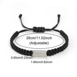 Pulsera de Cuerda de Nailon con Grabado de Logotipo, Nombre o Texto Personalizado, Unisex, de Acero Inoxidable, Hecha a Mano, en Oferta - Product Image 5