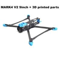 BOLIFANG Drone de Course FPV Longue Portée MAK4 V2 9 Pouces en Fibre de Carbone Durable, Kit de Châssis Professionnel pour Quadricoptère RC Haute Résistance