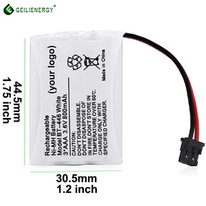 OEM cung cấp ổn định điện thoại không dây bt446 <span class=keywords><strong>NiMH</strong></span> lai 3.6V 800mAh AAA pin có thể sạc lại gói 800 chu kỳ cuộc sống 2.88wh - Product Image 4