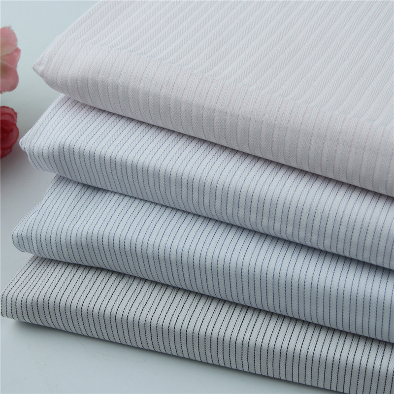 46% Bamboo Fiber Jacquard Fabric Soft Antibacterial Wrinkle-Resistant for Professional/Casual Shirts Workwear Multi-Color