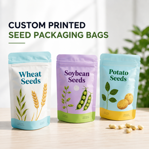 Custom Design Mylar Seed Packaging <b>Bag</b> with Ziplock and Tear Notch for Long-Term Seed Storage OEM ODM Factory Direct Low MOQ - Product Image 1