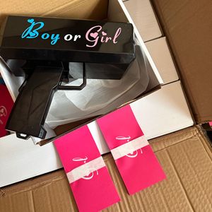 Cartes de révélation de sexe pour garçon et fille au design créatif, pistolet à argent, pistolet à pulvérisation, fournitures pour l'ambiance de fête - Product Image 2