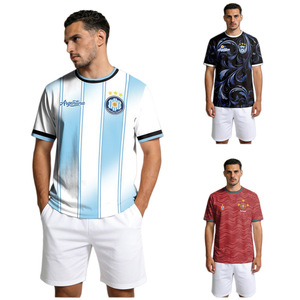 Factory Wholesale 26 Season Home <strong>Away</strong> Soccer Jersey National Team Football Tops Adult T Shirt Kids Set for <strong>Argentina</strong> Brazil - Product Image 1