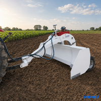 Alat Perata Tanah Laser Produktivitas Tinggi, Komponen Inti Gear Scraper Tanah, Ditarik Traktor untuk Persiapan Lahan Pertanian dan Kebun