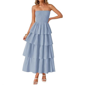 sachin and babi light blue dress Six Stories Women's Chiffon Bandeau Satin Maxi Dress
