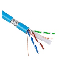 Kabel LAN PVC Cat6 SFTP Indoor Berkualitas Baik 250MHz 1000Mbps Kecepatan Broadband dengan Konduktor OFC dan Bersertifikasi CE/FCC
