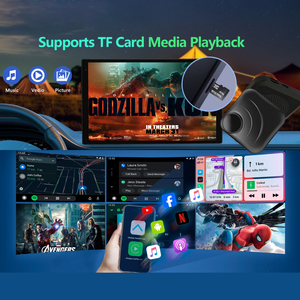 Không dây Carplay Adapter cho iPhone & Android tự động với Netflix Youtube Hỗ trợ TF thẻ 4 gam Sim GPS navigation 4 + 64 gam thông minh ai hộp - Product Image 3