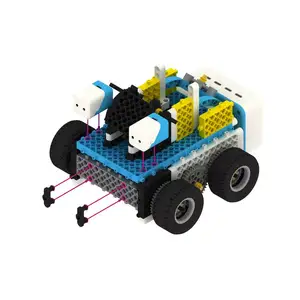 OEM定制精美儿童塑料建筑玩具沙滩车建筑套装学校玩具