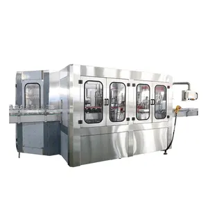 Máquina automática de fábrica de jugo de agua mineral, selladora de botellas de plástico